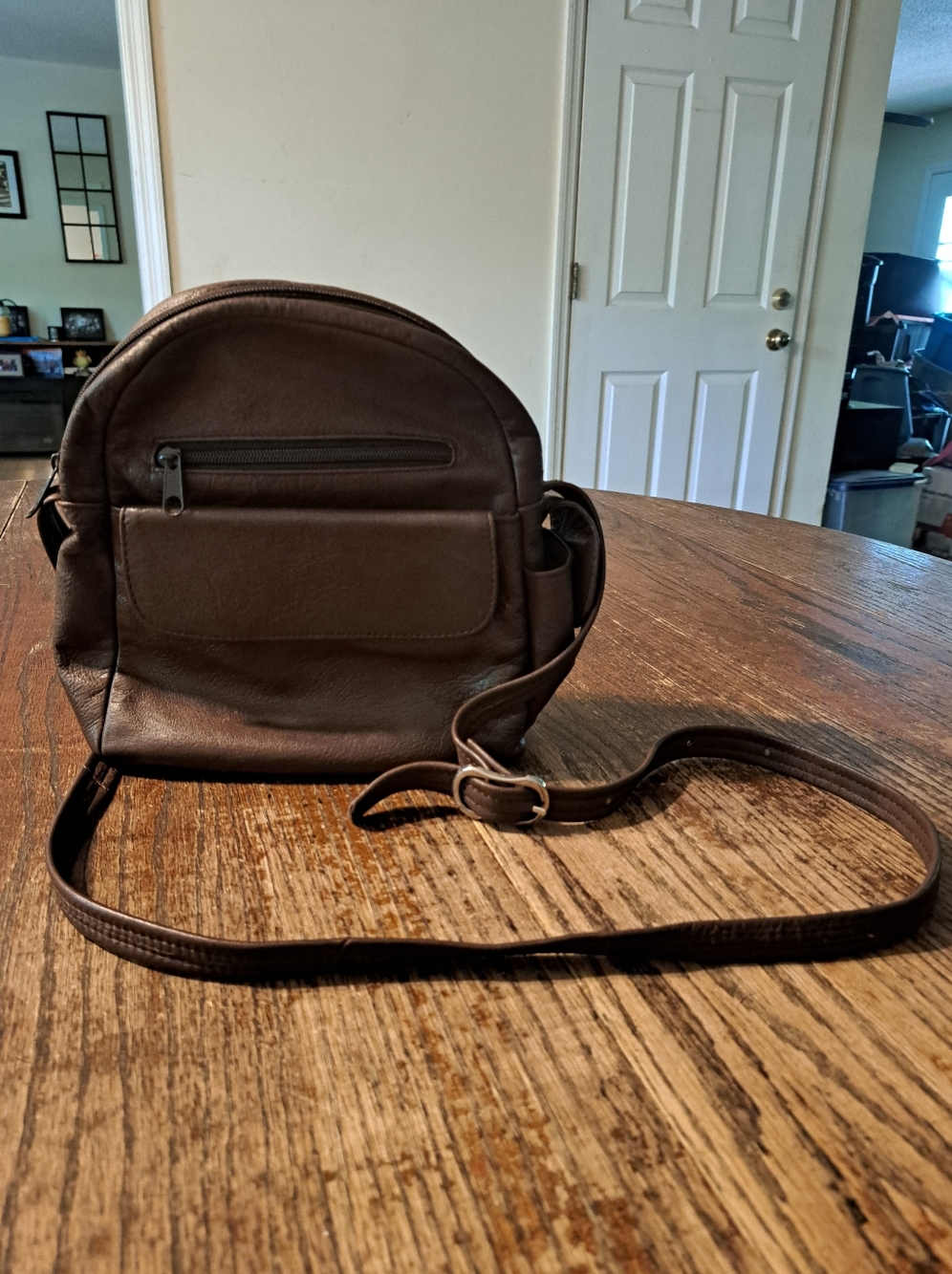 Brown Leather Purse Handbag Shoulder Bag